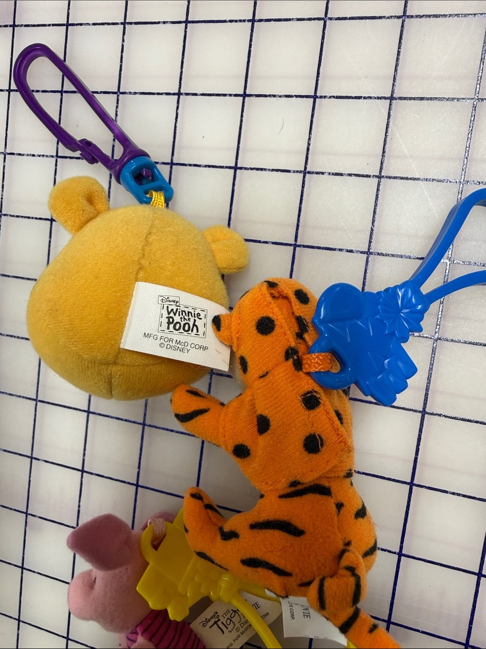 Disney Winnie The Pooh tigger movie McDonald's Plush Keychain Danglers Set of 3 - Picture 6 of 6